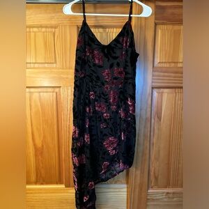 Lulus Mid Dress with Velvet Decals